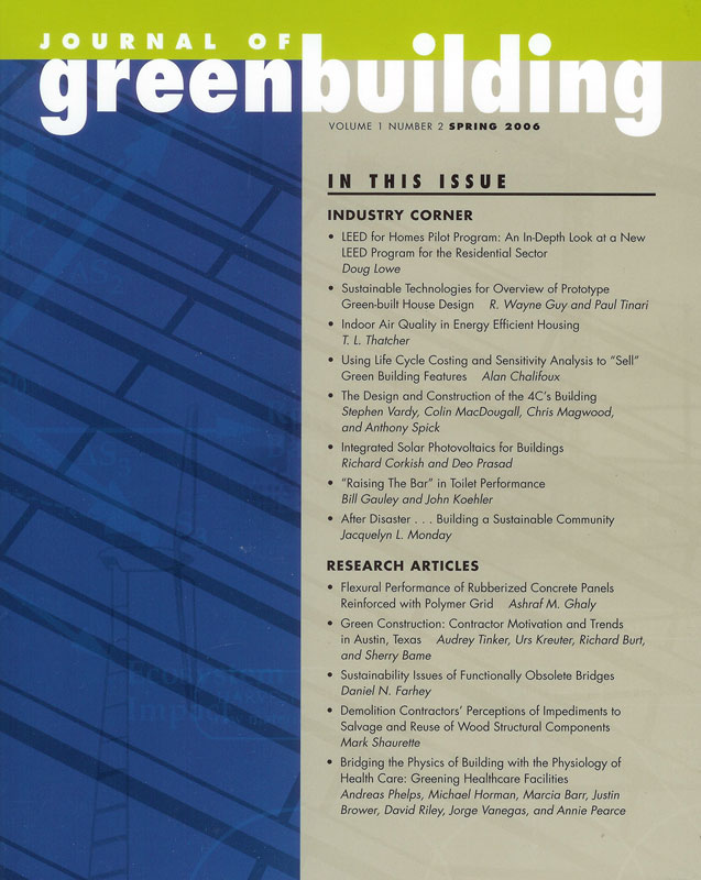 Journal of Green Building | BuildingGreen