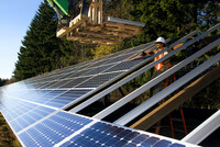 Oregon DOT solar panel installation.
