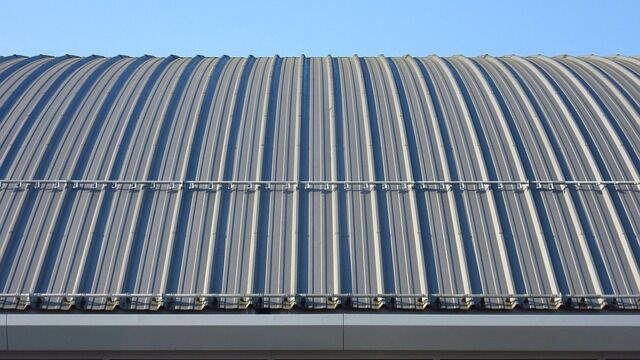 detail of a metal roof