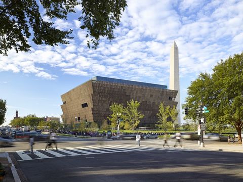 Exterior of the National Museum of African American History and Culture