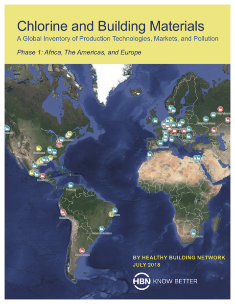  Cover of a new Healthy Building Network report on the toxic impacts of PVC and other plastics