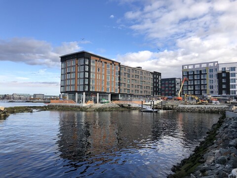 Clippership Wharf, a Lendlease construction project in Boston Harbor