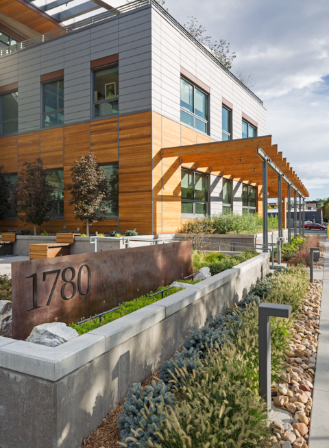 The LEED rainwater credit didn't apply to this green roof raingarden in Colorado.
