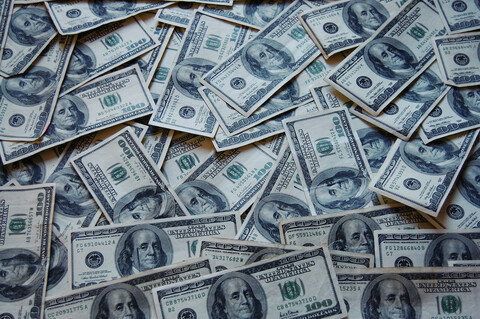 a pile of U.S. money